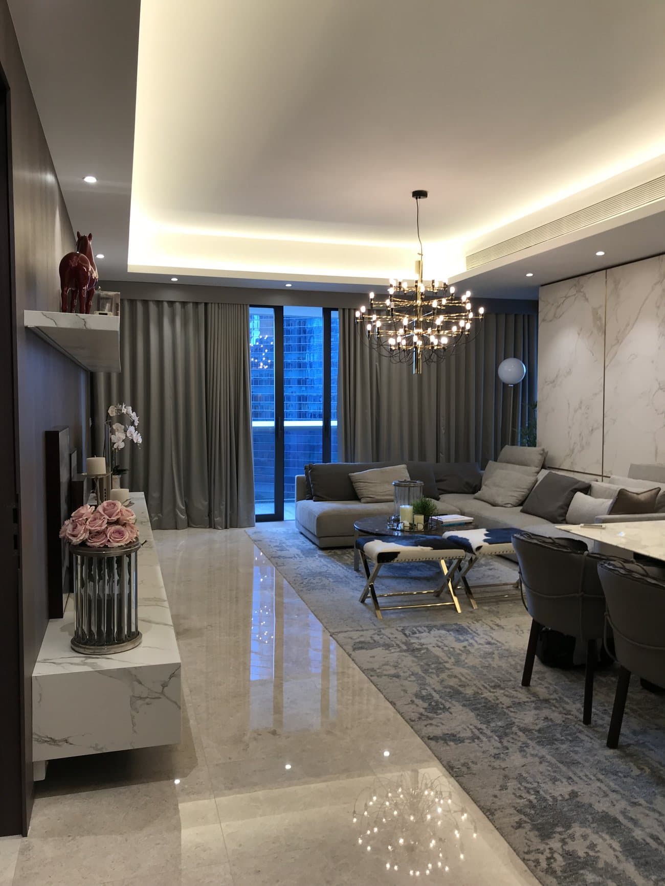 Marina Bay Suites living room